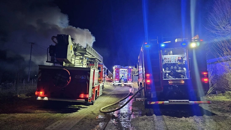 Akcja gaśnicza w Gądkowie Wielkim