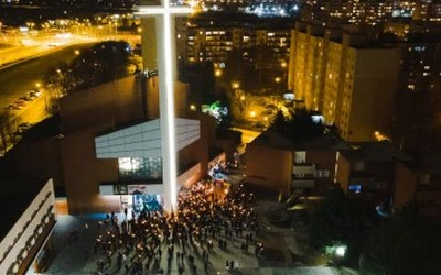 Modlitwa za papieża Franciszka w parafii św. Andrzeja Boboli