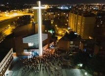 Modlitwa za papieża Franciszka w parafii św. Andrzeja Boboli