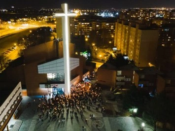 Modlitwa za papieża Franciszka w parafii św. Andrzeja Boboli