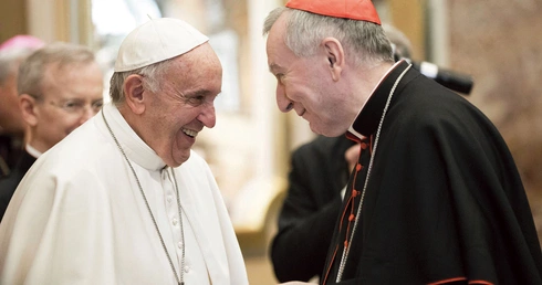 Papież Franciszek i kard. Pietro Parolin. 