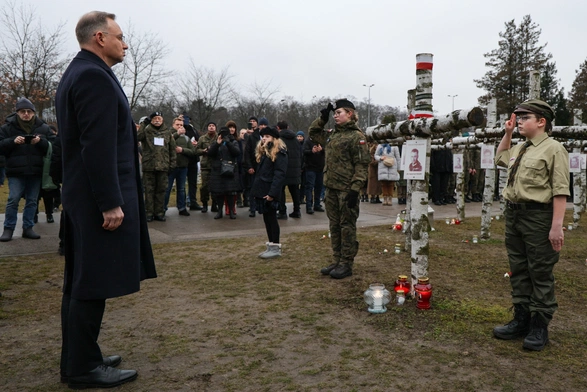 Prezydent Andrzej Duda na "Łączce"