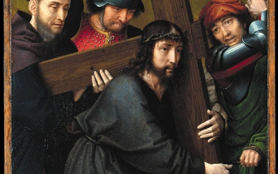Gerard David, Chrystus dźwigający krzyż z ukrzyżowaniem, ok. 1510, Nowy Jork, Metropolitan Museum of Art