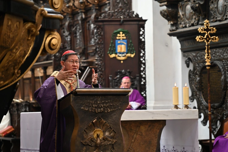 Liturgia wolontariuszy z kard. Taglem