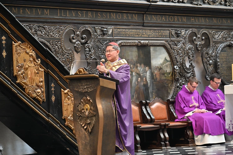 Liturgia wolontariuszy z kard. Taglem