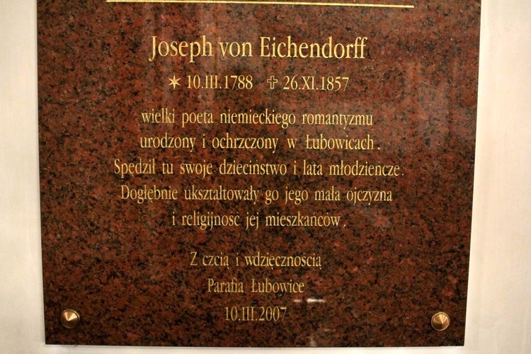 237. rocznica urodzin Josepha von Eichendorffa w Łubowicach