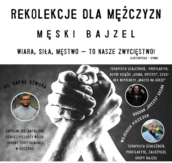 Zaproszenie na wielkopostne rekolekcje dla mężczyzn w Cieszynie.