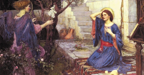 „Zwiastowanie” na płótnie Johna Williama Waterhouse’a
