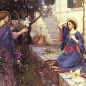 „Zwiastowanie” na płótnie Johna Williama Waterhouse’a