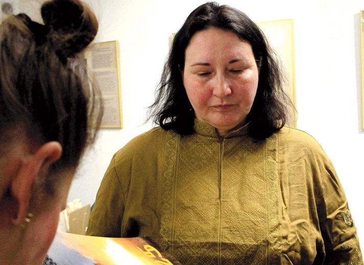 	Oxana Chorna podczas spotkania w Opolu.