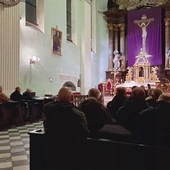 Na męskich rekolekcjach w kościele św. Marii Magdaleny w Cieszynie.