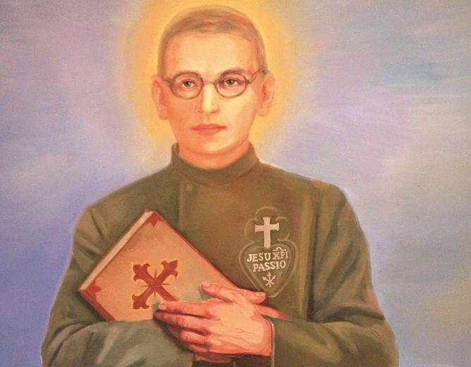 	Sługa Boży o. Bernard od Matki Bożej Pięknej Miłości na obrazie w kościele parafii Matki Bożej Królowej Polski w Mławie.