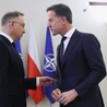 Prezydent RP Andrzej Duda  i Sekretarz Generalny NATO Mark Rutte 