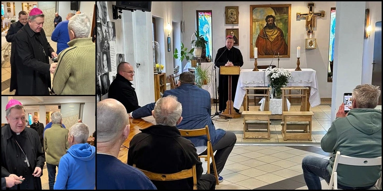 Abp Kupny odwiedził podopiecznych schroniska dla bezdomnych mężczyzn