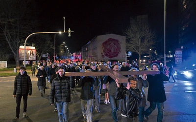  W nabożeństwie  wzięła udział spora grupa wiernych.
