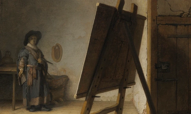 Rembrandt, „Artysta w swojej pracowni”, ok. 1628 r., deska, 24,8 x 31,7 cm, Museum of Fine Arts, Boston 