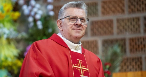 Abp Adrian Galbas na Niedzieli Palmowej na Ursynowie