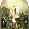 Joanna d'Arc na stosie. Obraz w muzeum w Rouen.