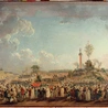 Święto Istoty Najwyższej 8 czerwca 1794 r. na Polach Marsowych w Paryżu. W głębi kopiec z drzewem wolności  i wznoszącym pochodnię posągiem, umieszczonym na wysokiej kolumnie. Obraz namalował Pierre-Antoine Demachy. 