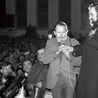 Ks. Kazimierz Jancarz w lutym 1989 r. na czwartkowej Mszy św. za Ojczyznę w kościele w Krakowie-Mistrzejowicach.