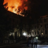 Pożar w Dnieprze (Dnipro) po rosyjskim ataku