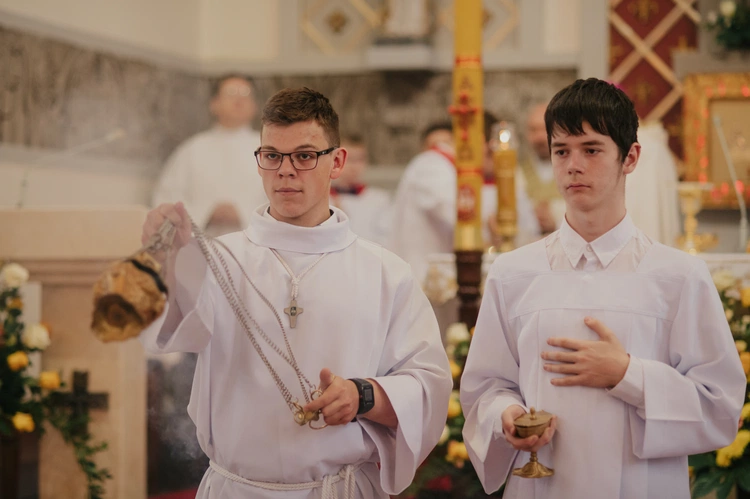 Msza św. w kościele Chrystusa Króla w Gdańsku w Poniedziałek Wielkanocny