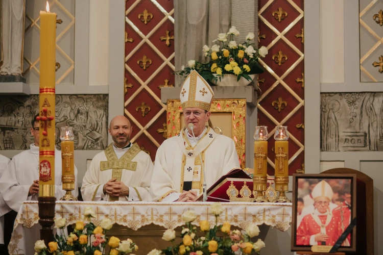 Msza św. w kościele Chrystusa Króla w Gdańsku w Poniedziałek Wielkanocny