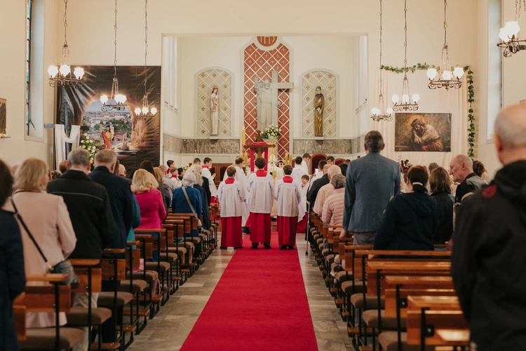 Msza św. w kościele Chrystusa Króla w Gdańsku w Poniedziałek Wielkanocny