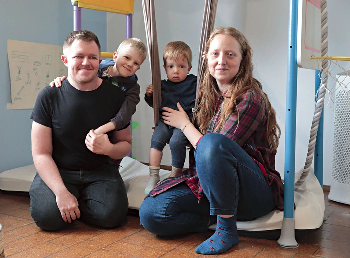 Rodzina Żymłów: Adam, Józek, Jeremiasz i Magda.