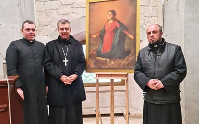 Obraz św. Wiktorii, który będzie towarzyszył elikwiom, poświęcił na Jasnej Górze bp Wojciech Osial.