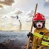 Gaszenie pożaru trzcinowisk
