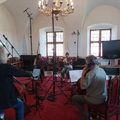 Sesja nagraniowa w seminarium w Sandomierzu