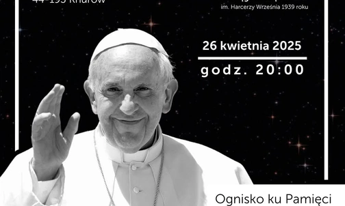 Region. Harcerze organizują ognisko ku pamięci papieża Franciszka