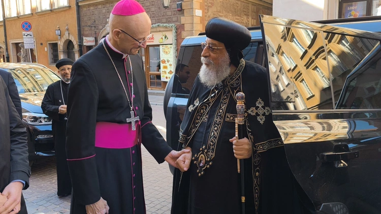 Patriarcha Koptyjskiego Kościoła Ortodoksyjnego zwiedził podziemia archikatedry św. Jana