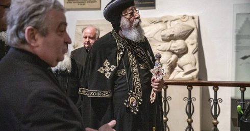 Patriarcha Koptyjskiego Kościoła Ortodoksyjnego zwiedził podziemia archikatedry św. Jana