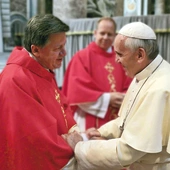 Spotkanie  abp. Józefa Kupnego  z Ojcem Świętym 11 lat temu,  rok po objęciu władzy  w archidiecezji wrocławskiej. 