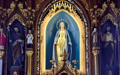 Ostrowska Maryja z dworskiego parku króluje w kościele parafialnym.