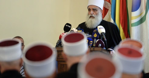 Druzowie podczas potkania w libańskim Bejrucie, omawiający sytuację w Syrii