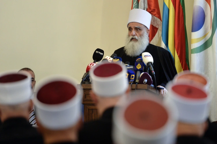Druzowie podczas potkania w libańskim Bejrucie, omawiający sytuację w Syrii