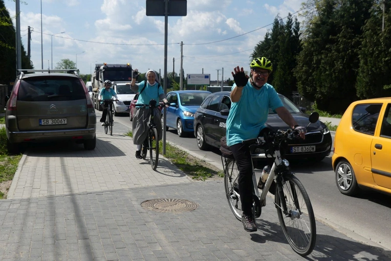 Pielgrzymi rowerowi w drodze do Łagiewnik - 2025