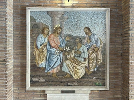 Jezus daje Piotrowi klucze królestwa niebieskiego