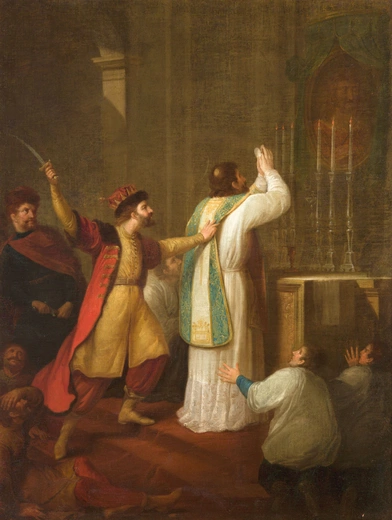 Józef Peszka Śmierć biskupa  Stanisława Szczepanowskiego olej na płótnie, 1816–1831 