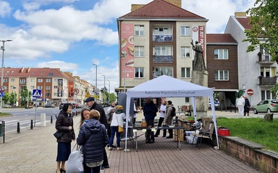 Namiot spotkania w centrum Koszalina