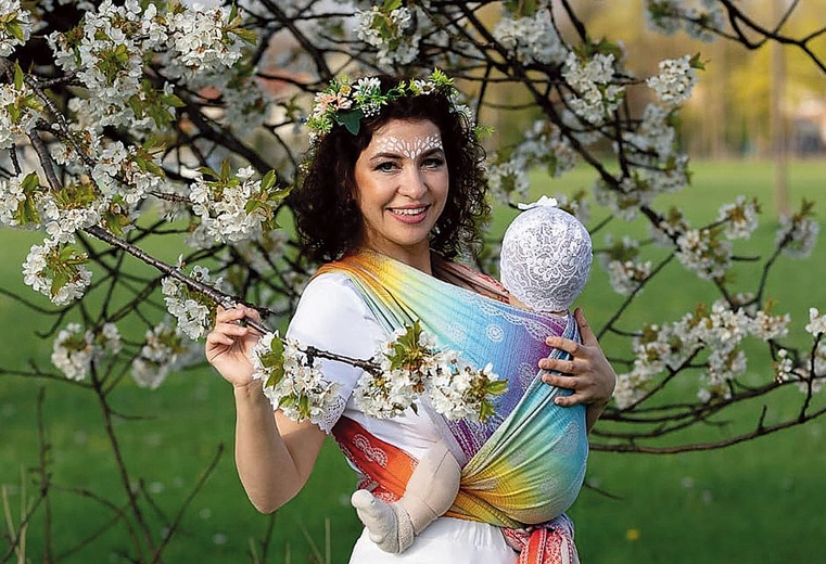 Aleksandra Waliczek z małą Ulą.