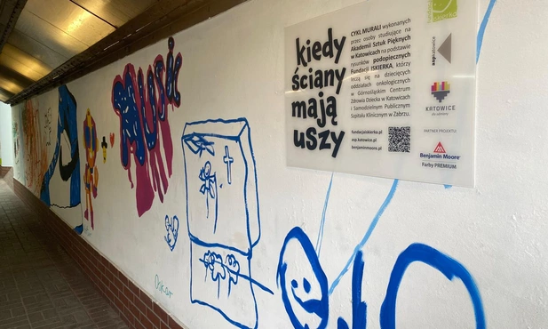 Katowice. Mali pacjenci z onkologii współtwórcami muralu