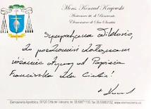 Papież nie tylko odpowiedział na list. Przesłał Wiktorii różaniec i obiecał pomoc