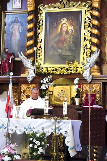 Przed secymińskim obrazem Maryi wyproszono wiele cudów, w tym trzy spektakularne, dotyczące zdrowia. Matka Boża nazywana jest tu też Błękitną Rzeką, Złotą Polaną, Lipą Pachnącą, Wierzbą Przydrożną czy Jaskółek Matką.