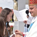 Pielgrzymka DSM do Szczepanowa - błogosławieństwo przewodniczek