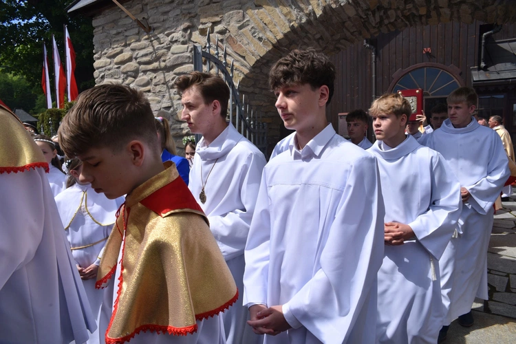 Wmurowanie kamienia węgielnego w Ochotnicy Dolnej