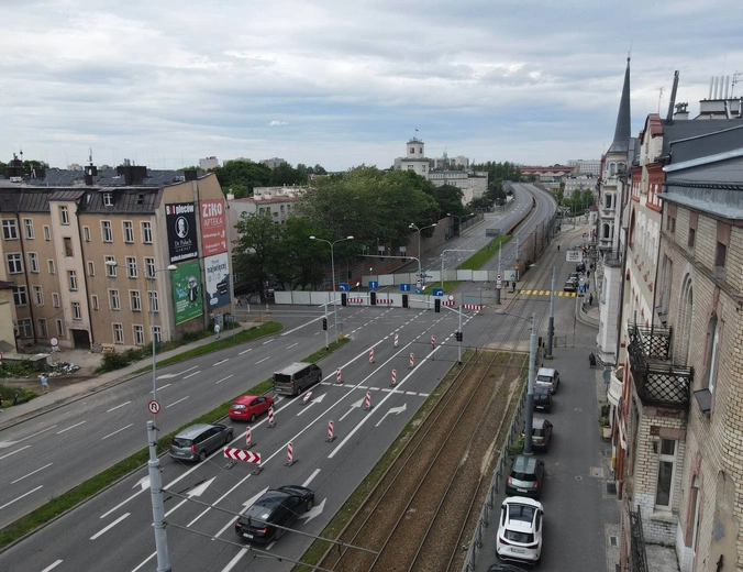 Zamknięta estakada w Chorzowie
